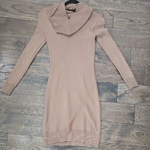 BCBG Cozy Tan Sweater Dress